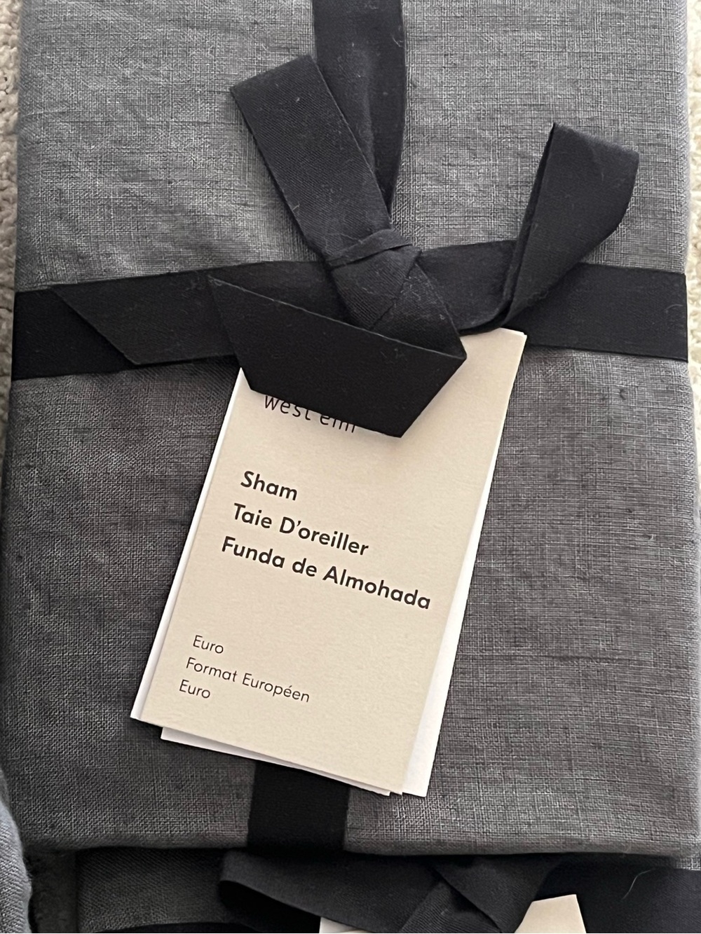West Elm Linen Duvet Cover and Shams - Queen